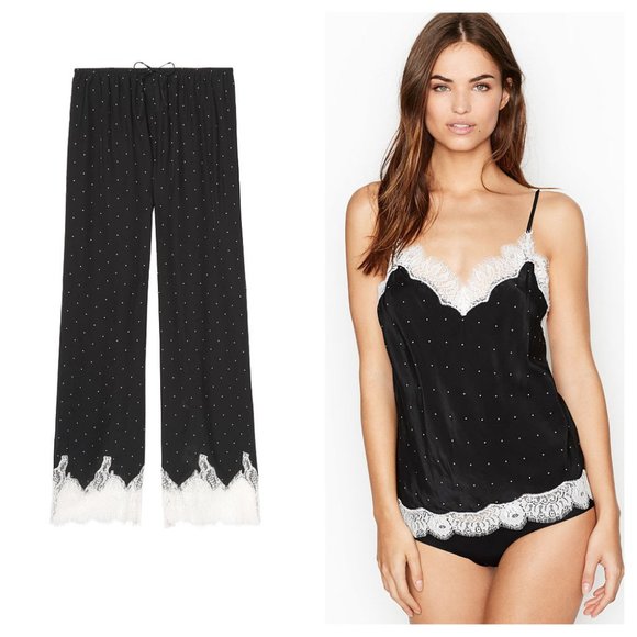 Victoria's Secret Other - XL Cami L Pants NWT VS One Silky Lace PJ Set